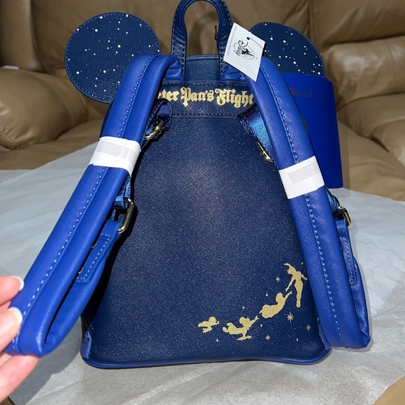 Mickey Mouse The Main Attraction Loungefly Backpack Peter Pan's Flight - Picture 7 of 14